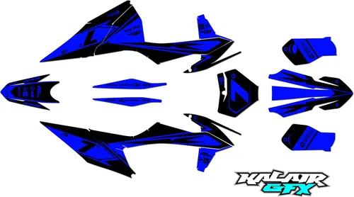 Kit de gráficos para KTM Motocross 4-Stroke 250 SX-F, 350 SX-F y 450 SX-F años 2019, 2020, 2021 y 2022 serie Bolt Blue 16 Mil - Calcomanías de
