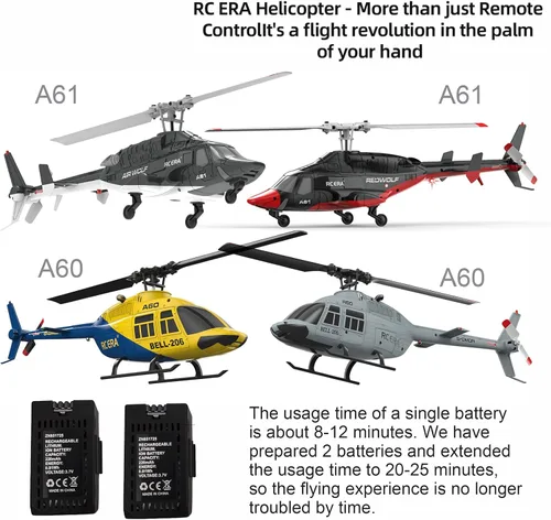 Miniatura 9 de A61 Airwolf Helicóptero de control remoto Avión 4CH RC Heli Aileronless Escala 1/42 giroscopio de 6 ejes Altitud Flotante Posición de flujo óptico