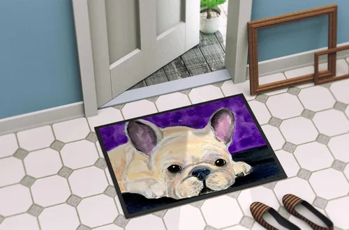 Miniatura 4 de Caroline's Treasures SS8698JMAT - Felpudo de bulldog francés de 24 x 36 pulgadas, para interiores y exteriores, para entrada, antideslizante