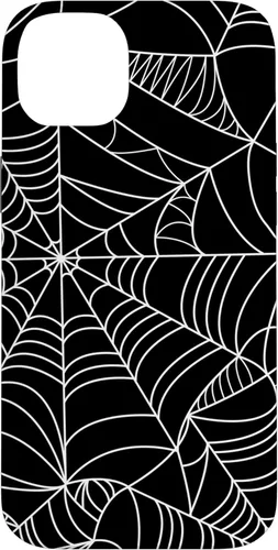 Miniatura 15 de iPhone 12 Mini Spider Web Halloween patrón espeluznante en caso negro