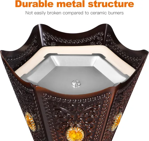 Miniatura 9 de Quemador de incienso árabe, quemador de incienso eléctrico, soporte para quemador de Bakhoor, estilo de Oriente, incensario eléctrico para yoga