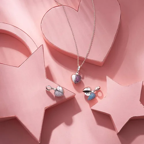 Miniatura 3 de NINGAN Abalorio colgante con texto en inglés "I Love You" para mujeres, niñas, esposa, mamá, hija, amigas con circonia cúbica 5A para pulseras