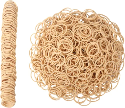 Miniatura 2 de AIWOQI Bandas de Goma Tamaño #10 Beige 760 piezas Aproximadamente 0.42 lb 1 pulgada Bandas Elásticas de Goma Marrón Claro #10 para Suministros