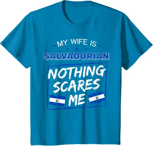 Miniatura 62 de Camiseta con la bandera de raíces salvadoreñas de El Salvador My Wife Is Salvadoran Roots, Negro
