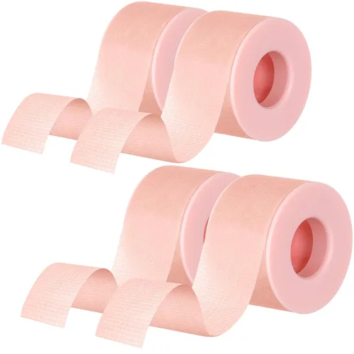 Nuanchu 4 rollos de cinta de pestañas para extensiones de pestañas, transpirable, para extensiones de pestañas microporosas, 0.98 pulgadas x 3.9