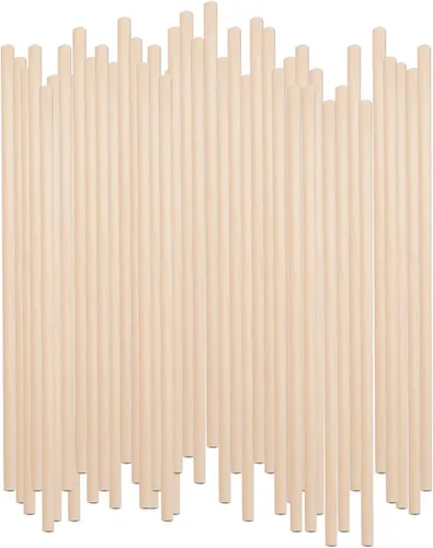 Varillas de madera para clavijas de madera, 30 unidades, 10 pulgadas x 0.236 in, para manualidades y bricolaje (madera de 1/4 x 10 pulgadas)