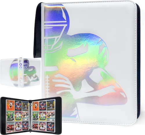 Miniatura 13 de Carpeta de tarjetas de fútbol de 400 bolsillos para tarjetas de fútbol 2025 2026, bolsa de almacenamiento portátil impermeable con fundas extraíbles
