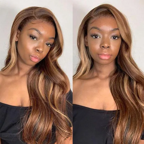 Miniatura 7 de Peluca Rubia Miel Cabello Humano Body Wave 13x6 Encaje Frontal Pelucas de Cabello Humano Para Mujeres Negras 22 Pulgadas