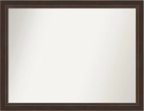 Miniatura 172 de Amanti Art Espejo de baño de bronce para sobre el fregadero, 24 x 24 pulgadas, espejo cuadrado de bronce Lara para tocador, marco de madera