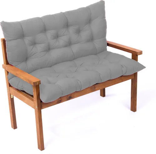 Miniatura 9 de Cojín de repuesto para columpio de patio, cojín de banco de jardín, para interiores y exteriores, cojín para asiento de 2 y 3 plazas con respaldo