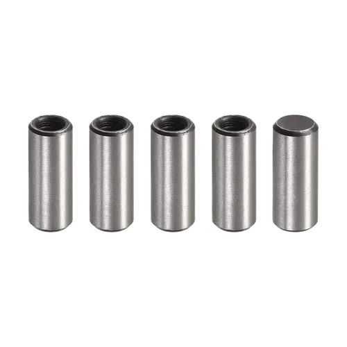 Miniatura 11 de uxcell Pasador de rosca interna M5 5 unids 0.315x0.630 in biselado plano acero al carbono cilíndrico pin cama estantería dispositivos metálicos