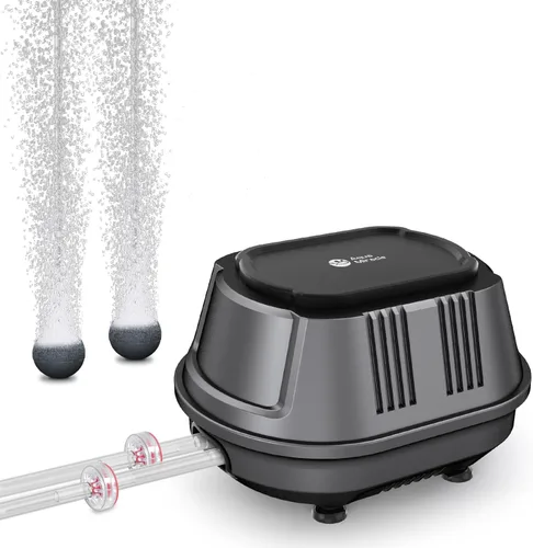 Miniatura 8 de AquaMiracle Aquarium Air Pump 3W/6W/10W, Super Quiet Powerful Fish Tank Air Pump with Double-Layer Sound Insulation, Adjustable Pond Aerator Pump