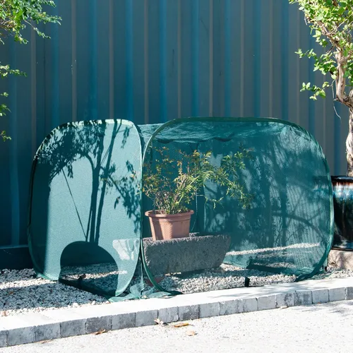 Miniatura 7 de ANC POP Paquete de 3 cubiertas de malla desplegable para plantas, 40 x 40 x 30 pulgadas, protector de plantas para jardín elevado y cama de flores