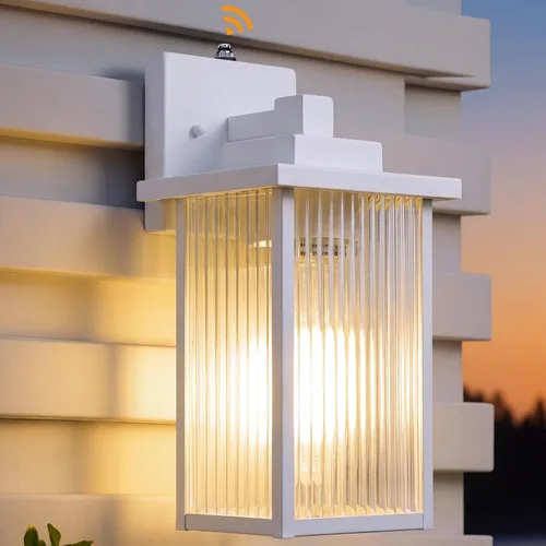 Miniatura 12 de Lámpara de pared para exteriores con sensor de anochecer a amanecer, luz exterior impermeable para porche de casa y garaje, aplique de pared