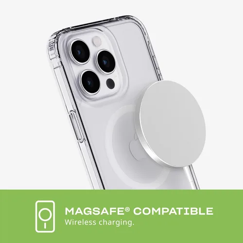 Miniatura 5 de tech21 Evo - Funda transparente para iPhone 15 Pro Max, compatible con MagSafe, funda de protección contra impactos, transparente