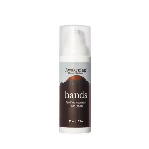 Awakening HANDS, rica en magnesio, crema de terapia de manos de tamaño de viaje, 1.75oz/1.7 fl oz