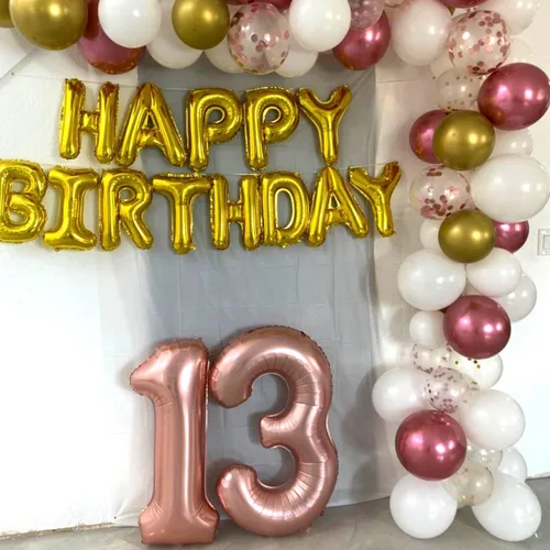 Miniatura 6 de Globos de oro rosa para cumpleaños número 16 para niñas, 40 pulgadas de gran tamaño, globos de lámina de mylar con el número 1 y 6, autoinflables