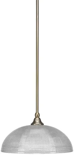 Miniatura 249 de Toltec Lighting Tallo Colgado Mini colgante, acabado de cobre negro, 3.5" cuadrado humo burbuja vidrio