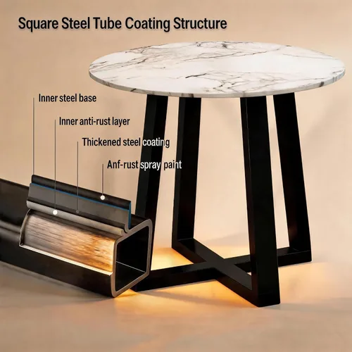Miniatura 3 de FUSHIAIPTC Patas de metal para mesa auxiliar de 28 pulgadas, patas de mesa de comedor resistentes de 800 libras con ventosas y agujeros