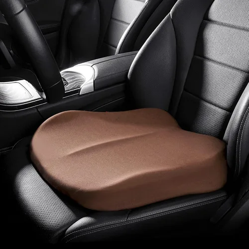 Miniatura 10 de Cojín de asiento de automóvil para adulto, cojín elevador de automóvil portátil, suave y antideslizante para conducir, almohadilla de asiento
