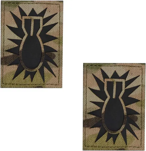 Miniatura 12 de Parche reflectante EOD para eliminación de artillería explosiva, parche militar, insignias tácticas, parches de gancho y bucle, 3.15 x 1.97