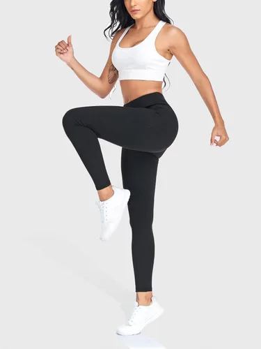 Miniatura 3 de IBL Leggings suaves para mujer con bolsillos de 27 pulgadas, pantalones de compresión de cintura alta para entrenamiento y yoga