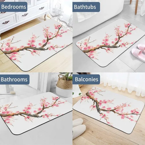 Miniatura 5 de Tapete de barro de diatomea de alta calidad, suave, súper absorbente con parte inferior antideslizante para baño, tocador, habitación de invitados