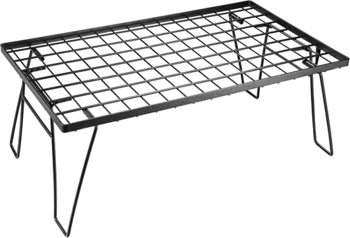 Miniatura 9 de CAMPINGMOON Estante de almacenamiento apilable multiusos plegable, chapado en acero negro