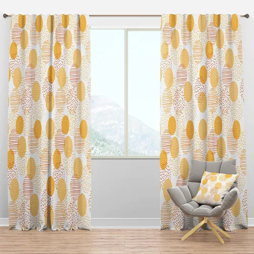 Miniatura 22 de DesignQ Cortinas con patrón hexagonal retro IX para dormitorio, cortinas para sala de estar, cortinas con aislamiento térmico, panel individual, 52