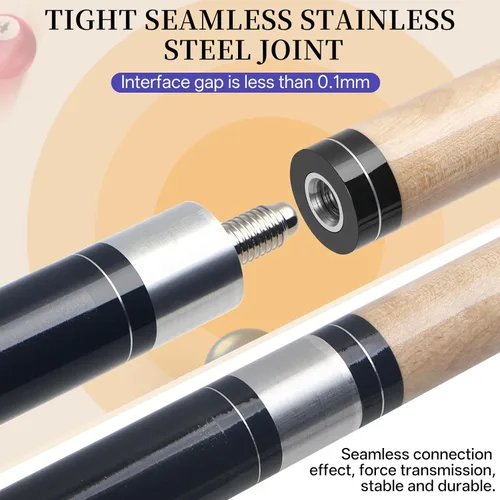 Miniatura 3 de Kmise Pool Stick Set of - 58" Pool Cue Stick, Canadian Maple Professional Billiards Pool Cue, Pool Sticks for Adults, 18~21oz Multiple Colors Negro