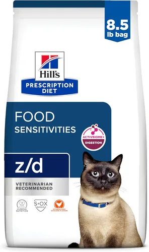 Miniatura 14 de Alimento seco Hill's Prescription Diet z/d para sensibilidades cutáneas/alimentarias hidrolizadas para gatos, dieta veterinaria, bolsa de 4 lb