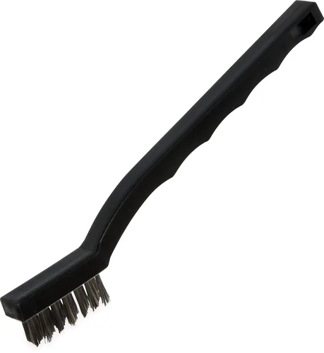 SPARTA Flo-Pac Cepillo de lechada con cerdas de acero inoxidable prensadas para limpieza, trabajo de detalle y uso de limpieza, 7 pulgadas, negro,