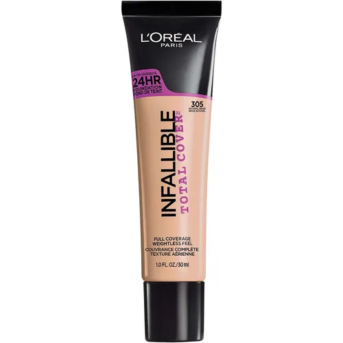 Miniatura 6 de L'Oreal Paris cosméticos base infalible de cubierta total, Tan clásiico Bronceado clásico 310