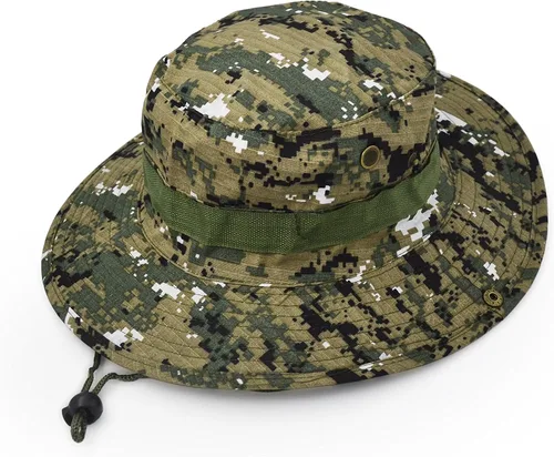 Miniatura 4 de Sombrero de ala ancha para exteriores, sombrero de protección solar, estilo clásico del ejército de combate de los Estados Unidos, gorra de sol