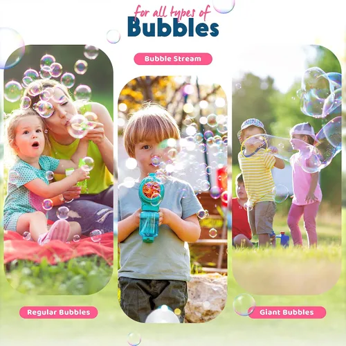 Miniatura 6 de Solución de burbujas prémium de 169 onzas – Líquido de burbujas no tóxico, listo para usar para niños y adultos, recarga de larga duración