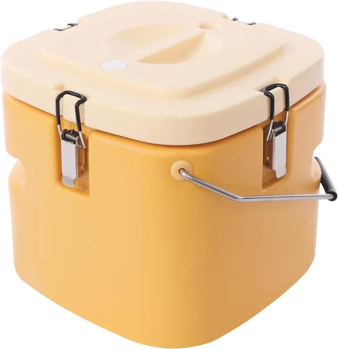 Miniatura 11 de Recipiente aislado para sopa, calentador de alimentos, transportador de frío caliente, cubo de alimentos aislado comercial portátil de 5.28 galones