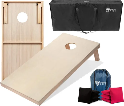 Miniatura 49 de Tailgating Pros Tablas para juego de cornhole - 4 x 2 pies y 3 x 2 pies. Juego de cornhole con estuche de transporte y juego de 8 bolsas de maíz