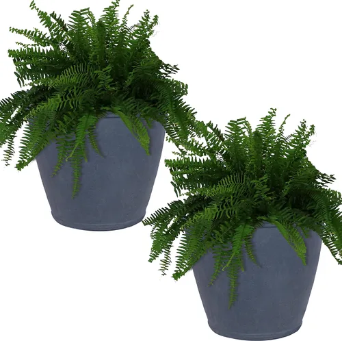 Miniatura 21 de Sunnydaze Anjelica - Maceta grande de plástico para plantas, maceta grande de plástico de doble pared para exteriores con agujeros de drenaje Óxido