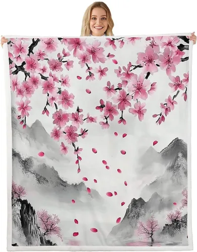 Miniatura 8 de Manfei Flower Throw Blanket Sunflower Rose Daisy Fuzzy Blanket, Botanical Floral Blanket for Bed Couch Sofa, Kids Boys Girls Room Decor