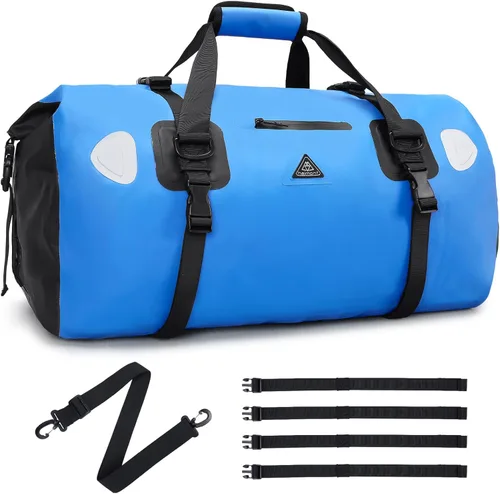 Miniatura 11 de Haimont Bolsa de lona impermeable con correas de fijación rápida para motociclismo, rafting, canotaje, SUP, kayak, viajes, 50L/70L
