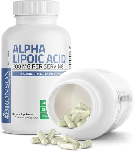 Miniatura 4 de Bronson Ácido alfa lipoico 600 mg eliminador de radicales libres apoya la salud antioxidante, sin OMG, 120 cápsulas vegetarianas (60 porciones)
