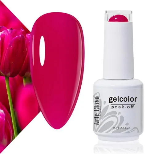 Miniatura 47 de Arte Clavo Esmalte de uñas de gel rosa lechosa de 0.5 fl oz, con luz LED, UV, remojado, transparente, rosa nude, manicura francesa, rosa claro