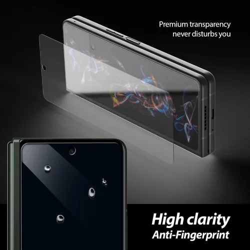 Miniatura 5 de DOME GLASS Whitestone - Protector de pantalla para Z Fold 4 2022, protector de vidrio templado completo con tecnología de dispersión de líquidos