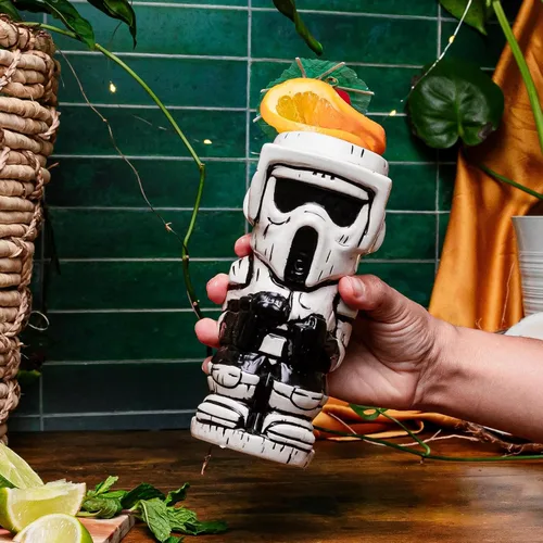 Miniatura 5 de Geeki Tikis Star Wars Scout Trooper - Taza de cerámica Vaso de cóctel para fiesta de cerveza para licor, bebidas Capacidad para 16 onzas