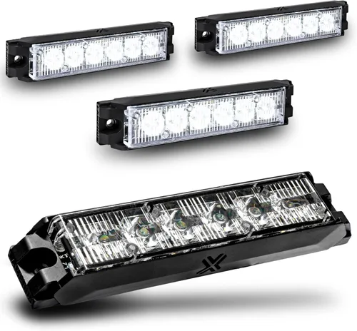 Miniatura 21 de LAMPHUS NanoFlare - Luz de advertencia estroboscópica de 5 pulgadas y 6 W, color blanco ámbar, luz de advertencia estroboscópica para parrilla