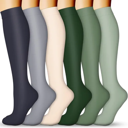 Miniatura 21 de Calcetines de compresión para mujeres y hombres 15-20 mmHg, mejores para uso médico, enfermería, para correr, atletismo, varices, viajes