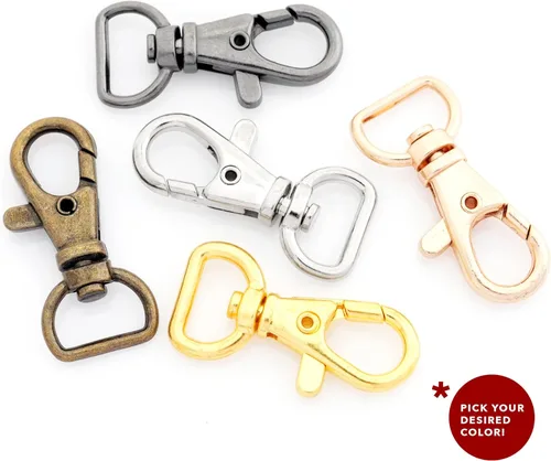 Miniatura 7 de CRAFTMEMORE Broches giratorios de langosta clásicos con cierre de gatillo CS10, clip para patio de tierra para bolsa de 1/2 pulgada, paquete de 10