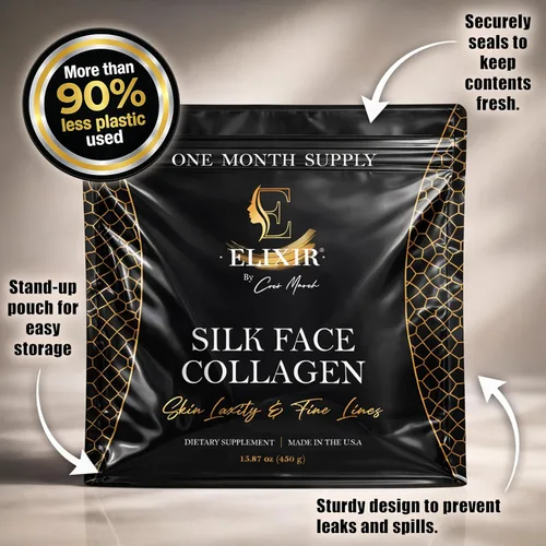 Miniatura 8 de Colágeno facial de seda, péptidos de colágeno en polvo para mujeres, cara y cuello, 0.49 oz de proteína, colágeno de peso molecular ultra bajo