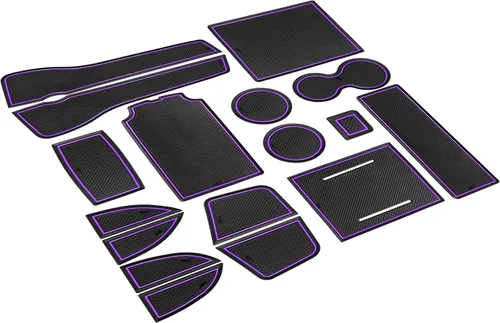 Miniatura 8 de Accesorios para Honda Civic 2022 2023 2024 2025 2026 11ª Generación Sedán Inserto de Portavasos Forro de Consola Central Alfombrillas de Ranuras