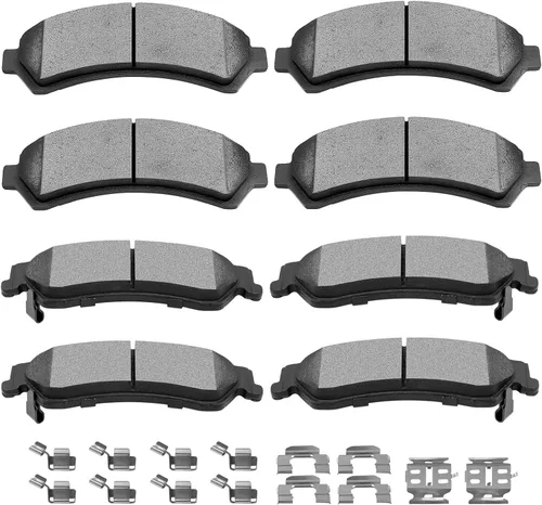 SCITOO Juego de pastillas de freno de cerámica delanteras y traseras D726 D729 para Chevy Blazer 97-05, Chevy S10 98-04, GMC Jimmy 97-05, GMC Sonoma